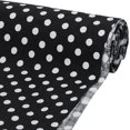 thumbnail image 1 of Tela de algodón con lunares blancos y negros de 1,09 yardas (157 cm) de ancho. Tela rectangular estampada con lunares anchos de 6 mm. Ideal para manualidades y confección., 1 of 9