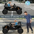 thumbnail image 6 of OTTORD 24V UTV 2 Seater Electric Car Vehicles for Big Kids, Black, 6 of 7