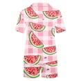 thumbnail image 4 of Birdeem Blouses à Manches Courtes pour Femmes, Blouse Décontractée Imprimée à Col Rabattu, Ensemble de Pyjama Mode pour Femmes, 4 of 4
