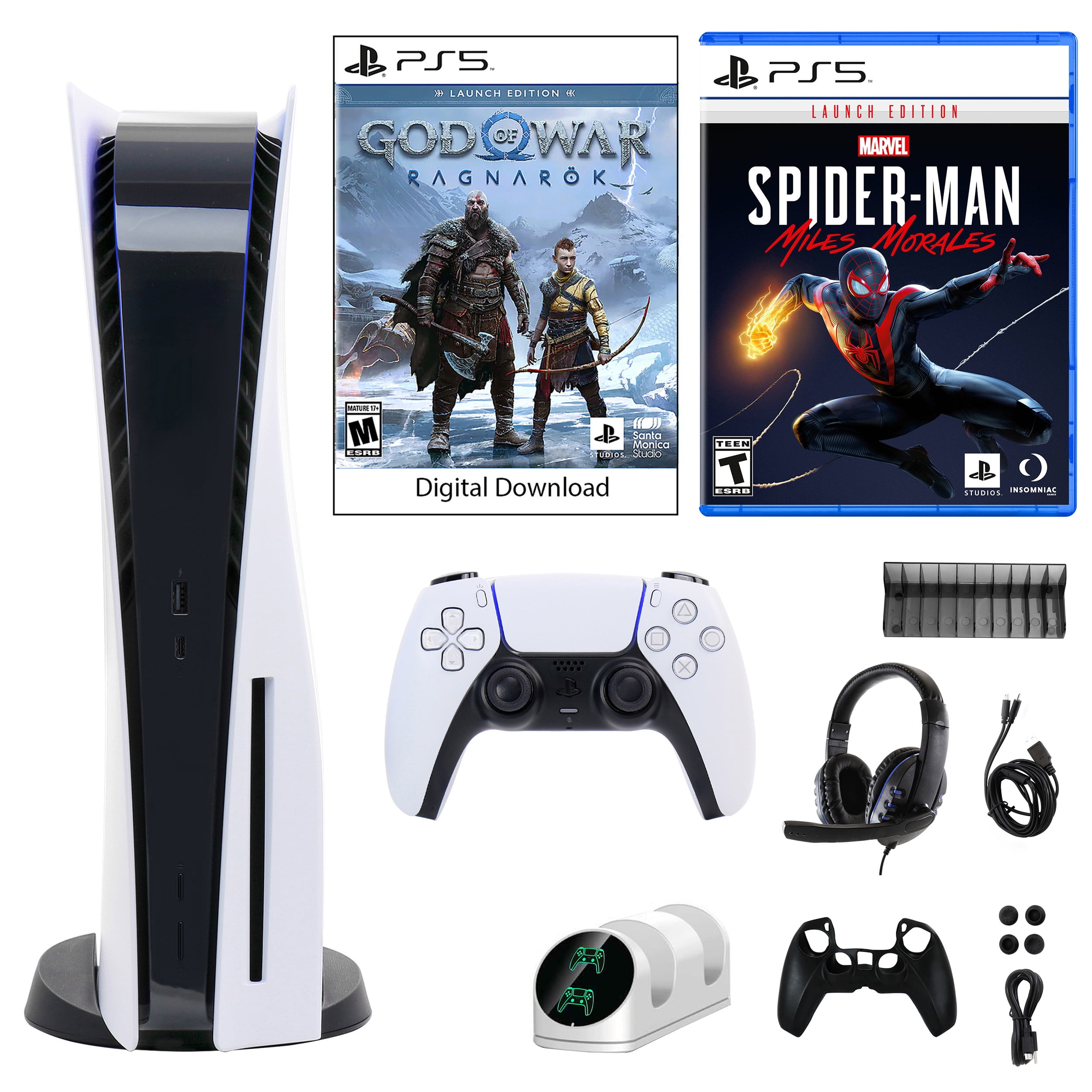 Sony PlayStation 5 Core Console with God of War: Ragnarok with Accessories  and Spider-Man: Miles Morales - Walmart.com
