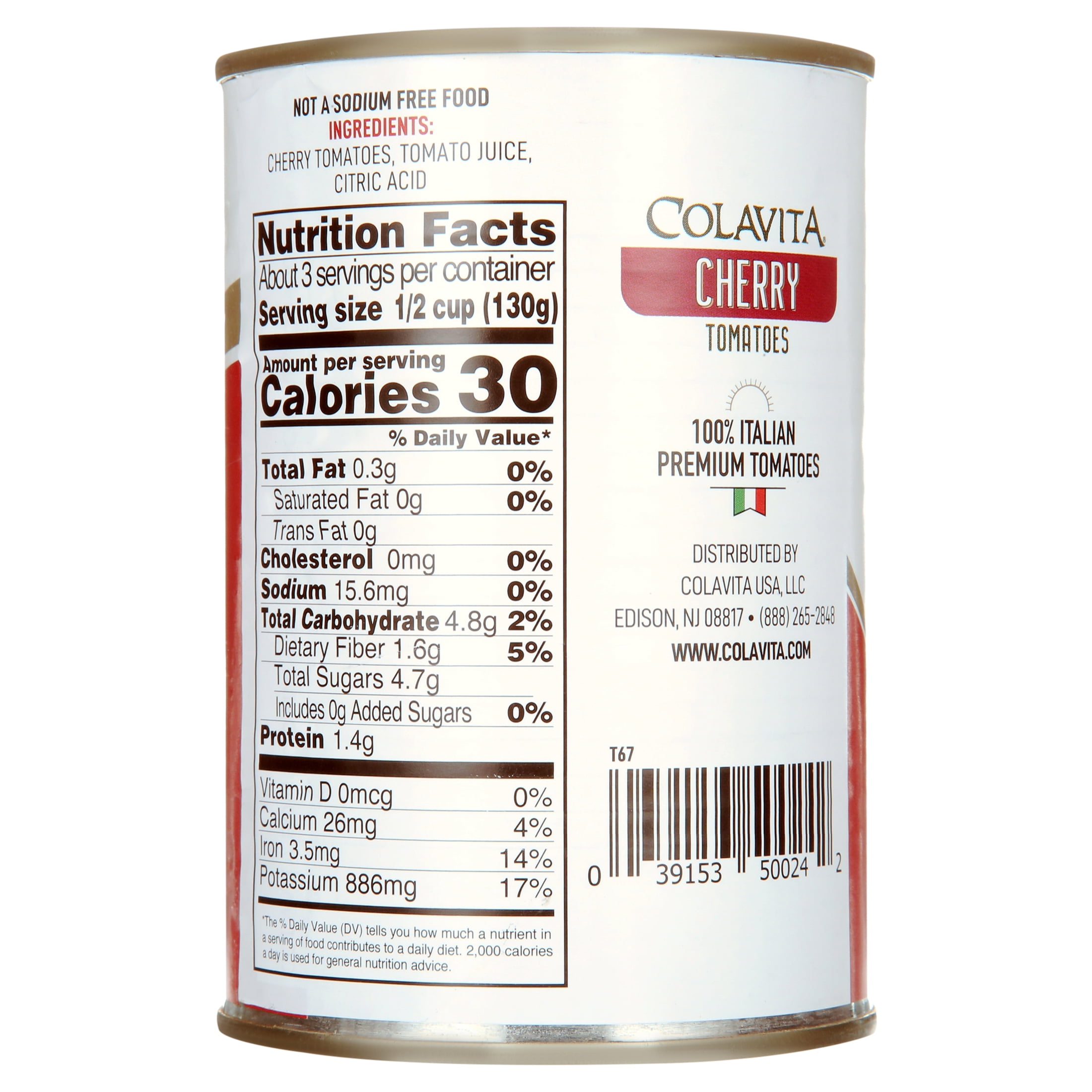 (6 pack) Colavita 100% Italian Whole Cherry Tomatoes 14.1 oz Can