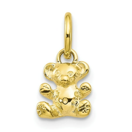 Yellow Gold Teddy Bear Charm - 10k Yellow Gold TEDDY BEAR CHARM