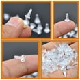 thumbnail image 4 of KAKOWELY Boucles d'Oreilles Transparentes 100 Pcs Boucles d'Oreilles de Sécurité Réutilisables Bouchon de Boucles d'Oreilles Fournitures 0.39"X0.24"X0.08 Pouces, 4 of 5