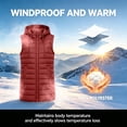 thumbnail image 7 of IUYRTFE Women Longline Hooded Puffer Vest Zip Up Sleeveless Winter Coat with Pockets for Outdoor Travel Daily Wear, 7 of 7