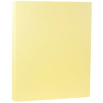 JAM Paper Matte Paper, 8.5 x 11, 24lb Light Yellow, 50/Pack