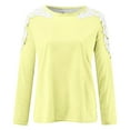 thumbnail image 4 of LYXSSBYX Long Sleeve Shirts for Women Women's Summer Casual Long Sleeve Blouse Round Neck Lace Tops T-Shirt, 4 of 5