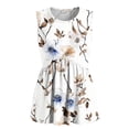 thumbnail image 4 of Fewfanhot T Shirts for Women Summer Tank Tops 2026 Pleated Crew Neck Floral Loose Fit Casual Sleeveless Flowy Boho Tunic Shirts, 4 of 6