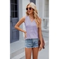 thumbnail image 3 of Anbech Women's V Neck Lace Trim Tank Tops Sleeveless Eyelet Blouse Tunics Vest Dressy, 3 of 9