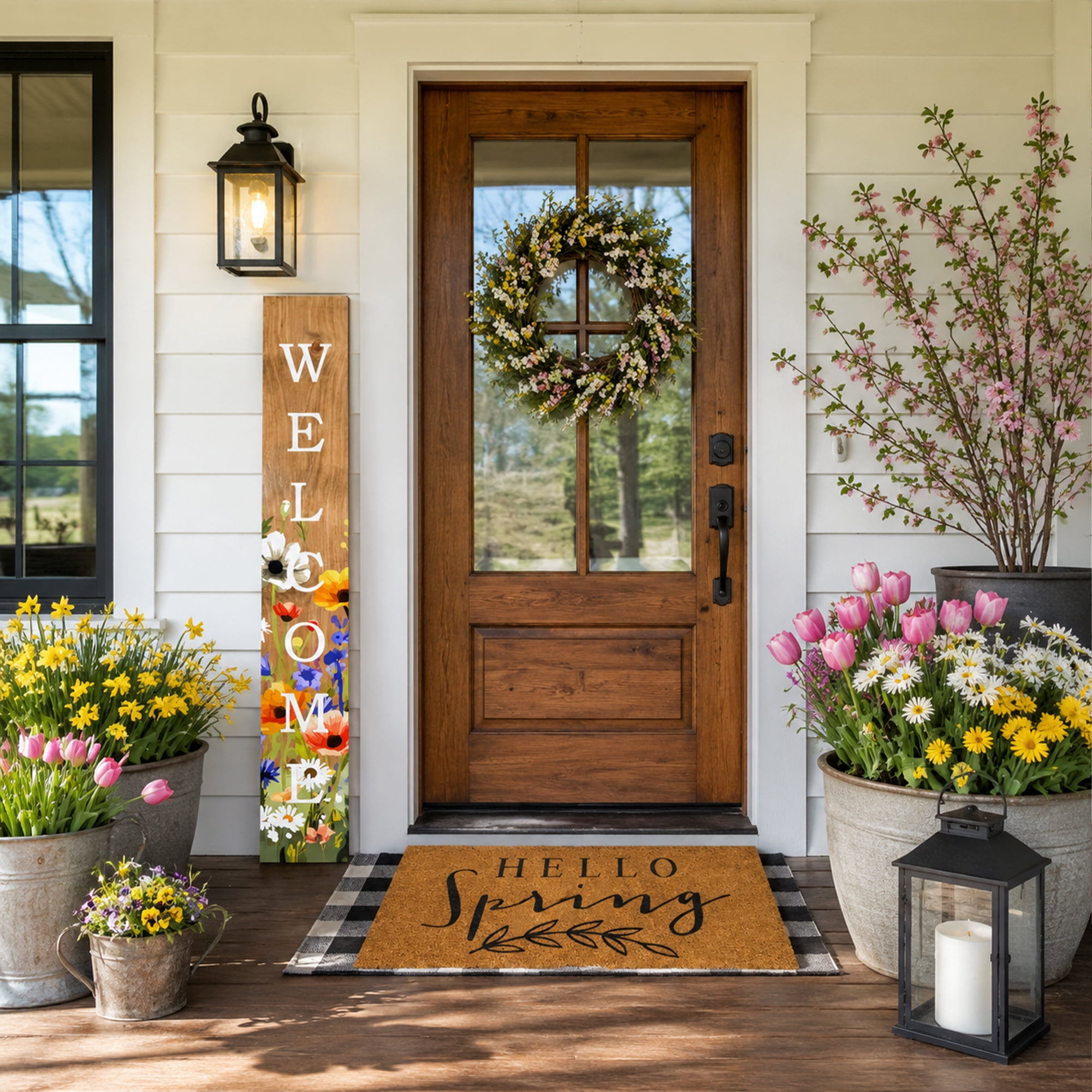 Calloway Mills 118845907 Sunlit Garden Porch leaner, 59" x 07"