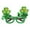 F, variant on St. Patrick's Day Prop Glasses, Shamrock Shaped Novelty Eyewear for Party Photos, Lightweight Plastic Fun Frames for Adults Teens Celebration & Parade