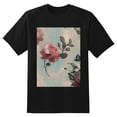 thumbnail image 2 of Plus Size Shirt for Women Black Tops for Women Short Sleeves Shirt for Women Roses2 T Shirt Crewneck Shirt for Women 4XL, 2 of 5