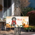 thumbnail image 3 of Happy Thanksgiving Portuguese Water Dog with Turkey Pumpkins Autumn Vibes Landscape Wood Sign PWD Portie Fishing Dog Lover Hanging Wall Home Decor - 12018, 3 of 5