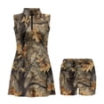 thumbnail image 3 of Yuyamidu Deadwood Camo Womens Tennis Dress Built in Shorts Golf Outfits for Women 2 Piece Sets Quick Dry Workout Dress Casual Summer Clothes Size L, 3 of 7