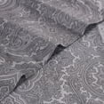 thumbnail image 6 of Superior 600 Thread Count 4-Piece Dark Grey Paisley Cotton Blend Sheet Set, Full, 6 of 7