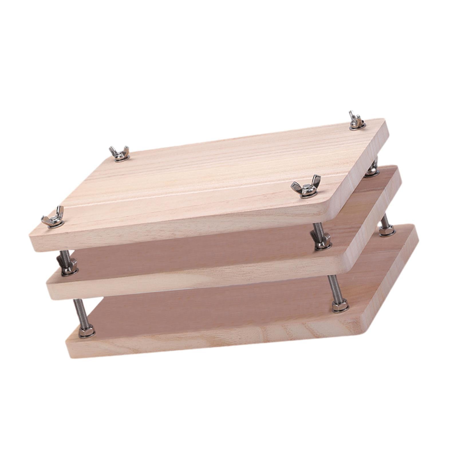 FVDPWYE Book Press Bookbinding Supplies Sturdy Portable Wood Bookbinding Press for Cards