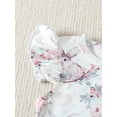 thumbnail image 5 of Bagilaanoe Newborn Baby Girl Summer Jumpsuit Bunny Print Fly Sleeve Bodysuit 3M 6M 12M 18M Infant Casual Flared Pants, 5 of 8