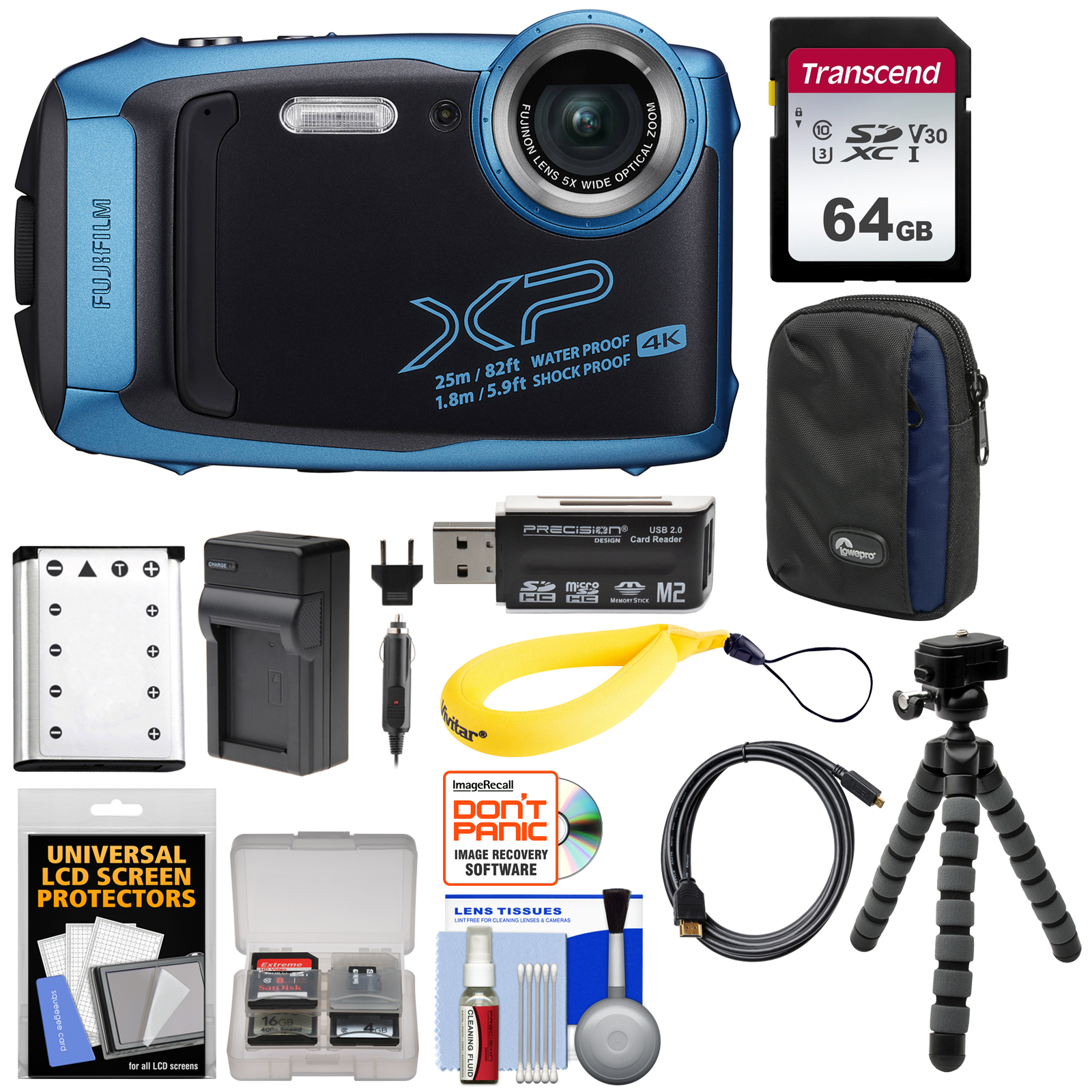 Fujifilm FinePix XP140 Shock + Waterproof WiFi Digital Camera (Sky