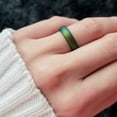 thumbnail image 2 of Northern Lights Green Breathable Silicone Ring for Men and Women 4mm Bandwidth, 2 of 8