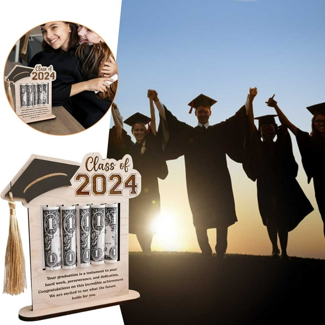Adorno de borla de madera para graduación de 2026 | Portamonedas reutilizable | Regalo decorativo para despedidas de soltero | Pizarra para escribir | Recuerdo de la temporada de graduación |