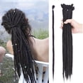 thumbnail image 6 of 20 Inch Handmade Dreadlocks Extensions 5 Strands Synthetic Dreads Locks Crochet Braids Hair 1.0cm Fake Twist Braiding Hair Reggae Dreads Braid, 6 of 6