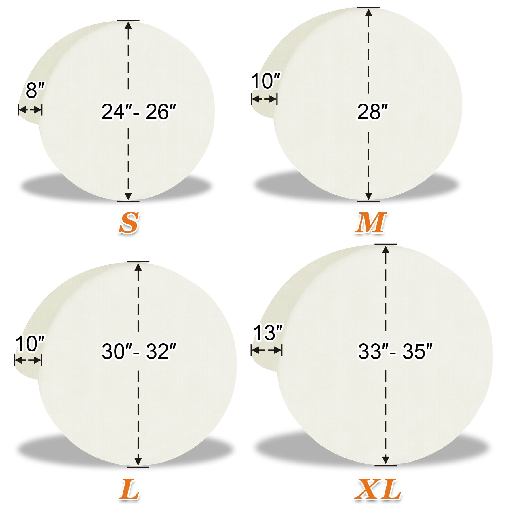 Sunny 4pcs Wheel Tire Covers Waterproof Sun Tire Protector for Auto Truck Car Camper Trailer Boat, Ecru (33''-35'')