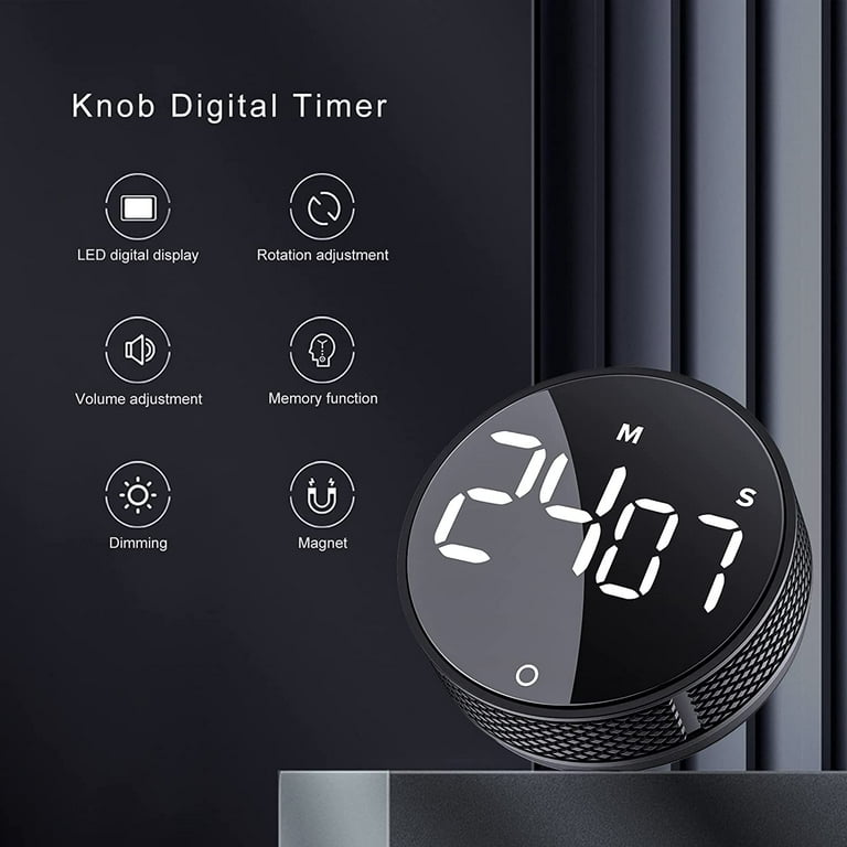 VOCOO Digital Kitchen Timer - Magnetic Countdown Countup Timer with Large  LED Display Volume Adjustable, Easy for Cooking and for Seniors and Kids to