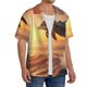 thumbnail image 2 of Balery Sunset Dancing Dolphin A Camisa Casual de Manga Corta con Botones para Hombre, Texturizada, Estilo Cubano, para Playa, Verano-Large, 2 of 5