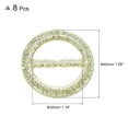 thumbnail image 2 of 8Pack Plastic Tee Shirt Clips, 30mm Round Bling Resin Scarf Ring Buckle (Yellow), 2 of 6