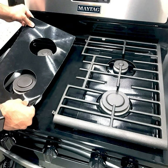 Stove Protector Liners Compatible with Maytag Stoves, Maytag Gas Ranges - Customized - Easy Cleaning Liners for Maytag Compatible Model MGR8670AW0