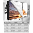 thumbnail image 7 of Outdoor TV Cover 40 to 43 Inch Weatherproof, Boho Pumpkins Fall Thanksgiving Waterproof TV Screen Protector for Outside Decor with Zipper and Pocket 40"L x 25"H , Orange Stripe White, 7 of 7