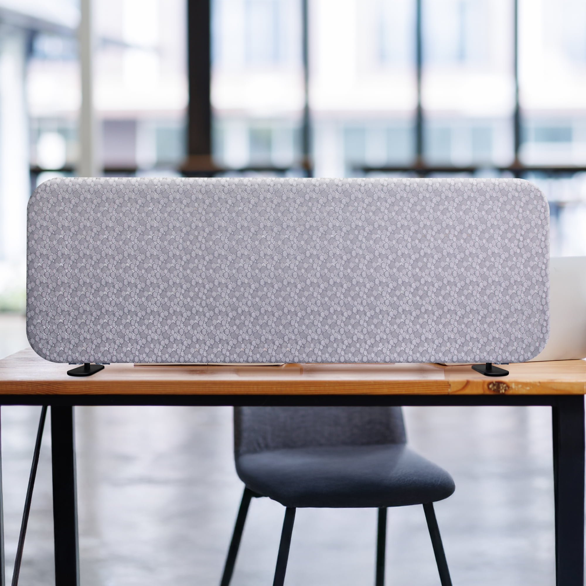DECOLAB Freestanding Desk Divider, Table Partition Screen for Office, Home, Classroom, 48"x18", Dandelion