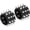 Black, variant on 2 Pcs Leather Punk Bracelet 8.7"/22cm Layered Row Conical Spikes Red -