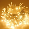 thumbnail image 1 of Guirnalda de luces extensible de 30 m para exterior/interior, 300 LED, luces navideñas superbrillantes, impermeable, 8 modos de iluminación, con cable transparente enchufable, para dormitorio,, 1 of 8