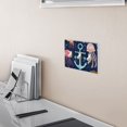 thumbnail image 5 of Yayeee Toggle Light Switch Wall Plate 2-Gang 4.56"x4.48" Decorative Outlet Cover, Blue Anchor, 5 of 7