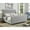 Gray, variant on Posh Living Alex Linen Fabric Upholstered Platform King Bed Frame in Blue