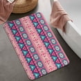 thumbnail image 2 of Pink and Teal Geometric Boho Pattern Bathroom Rugs Mat,Non Slip Microfiber Bathroom Rug,Rubber Backing,Soft Bathroom Mats for Bathroom Floor,Tub and Shower,20x32in(50x80cm), 2 of 5
