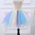 thumbnail image 2 of BOBOGOJP Girls Rainbow Flower Tulle Skirt Toddler Tutu Girls Clothes Light Blue for Size 0-12 Months, 2 of 6