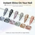 thumbnail image 5 of Modelones Glitter Gel Nail Polish Set, 6 Colors Sparkle Silver Gold Pink Gel Polish Kit, Chrome Platinum Soak Off Gel Nail Polish Set for Manicure Nail Art DIY Salon Home Gifts, 5 of 7