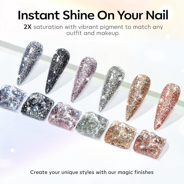 Modelones Glitter Gel Polish Set, 6 Colors, Multi, 42.6 ml photo 5