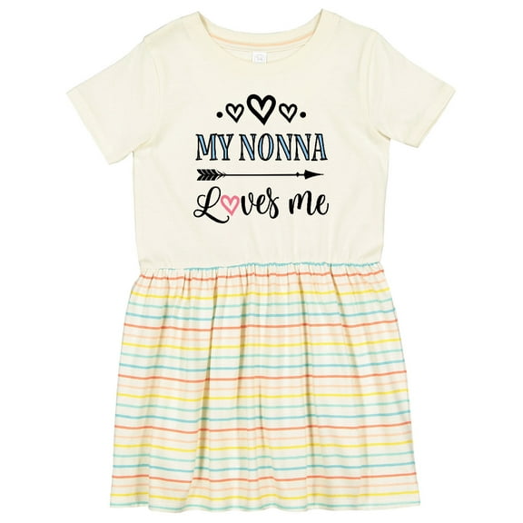 Inktastic My Nonna Loves Me Girls Girls Toddler Dress