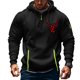 thumbnail image 1 of Sudadera con capucha para hombre, informal, con estampado, deportiva, de manga larga, blusa de poliéster, 1 of 4