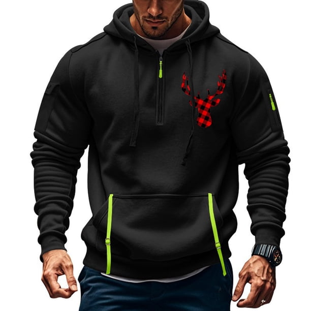 Sudadera con capucha para hombre, informal, con estampado, deportiva, de manga larga, blusa de poliéster