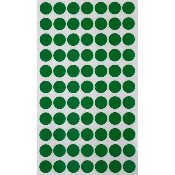 Royal Green Removable Stickers Labels 1.5cm - Green Color Coding Sticker 15mm (Approx 5/8 inch 19/32) - 770 Pack