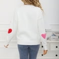 thumbnail image 5 of POROPL White Sweaters for Women Long Sleeve Crew Neck Sweater Knitted Print Blouse Top Pullover Size S-XL, 5 of 9