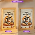 thumbnail image 2 of Happy Halloween Border Collie Witches Hat Pumpkin Carving Acrylic Plaque with Wood Photo Frame Box Borders Dog Lovers Gifts Idea Light Box - 02019, 2 of 5