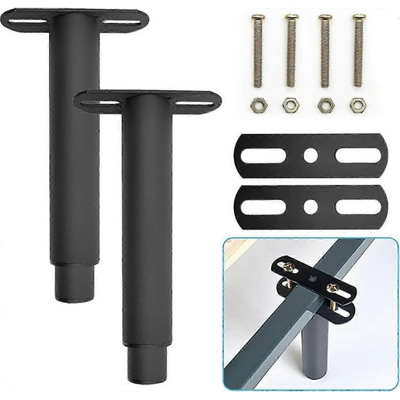 Bed Legs Adjustable,retractable Heavy Duty Bed Center Frame Slat Support Leg,metal Furniture Support Feet,2pcs 7inch -13inch (black)