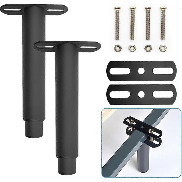 Bed Legs Adjustable,retractable Heavy Duty Bed Center Frame Slat Support Leg,metal Furniture Support Feet,2pcs 7inch -13inch (black)