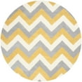 thumbnail image 4 of SAFAVIEH Cambridge Cherette Zig Zag Stripes Wool Runner Rug, Grey/Gold, 2'6" x 6', 4 of 10