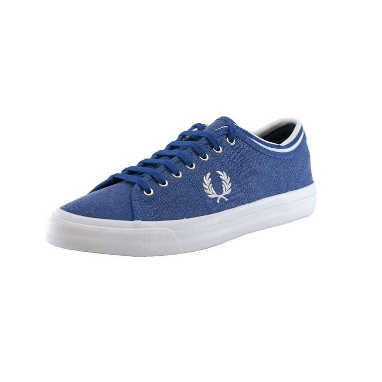 Canvas Shoes Fred Perry Kendrick Tipped Cuff Leather Fred Perry Men's  Kendrick Tipped Cuff Canvas Shoes, Cobalt,13 M US