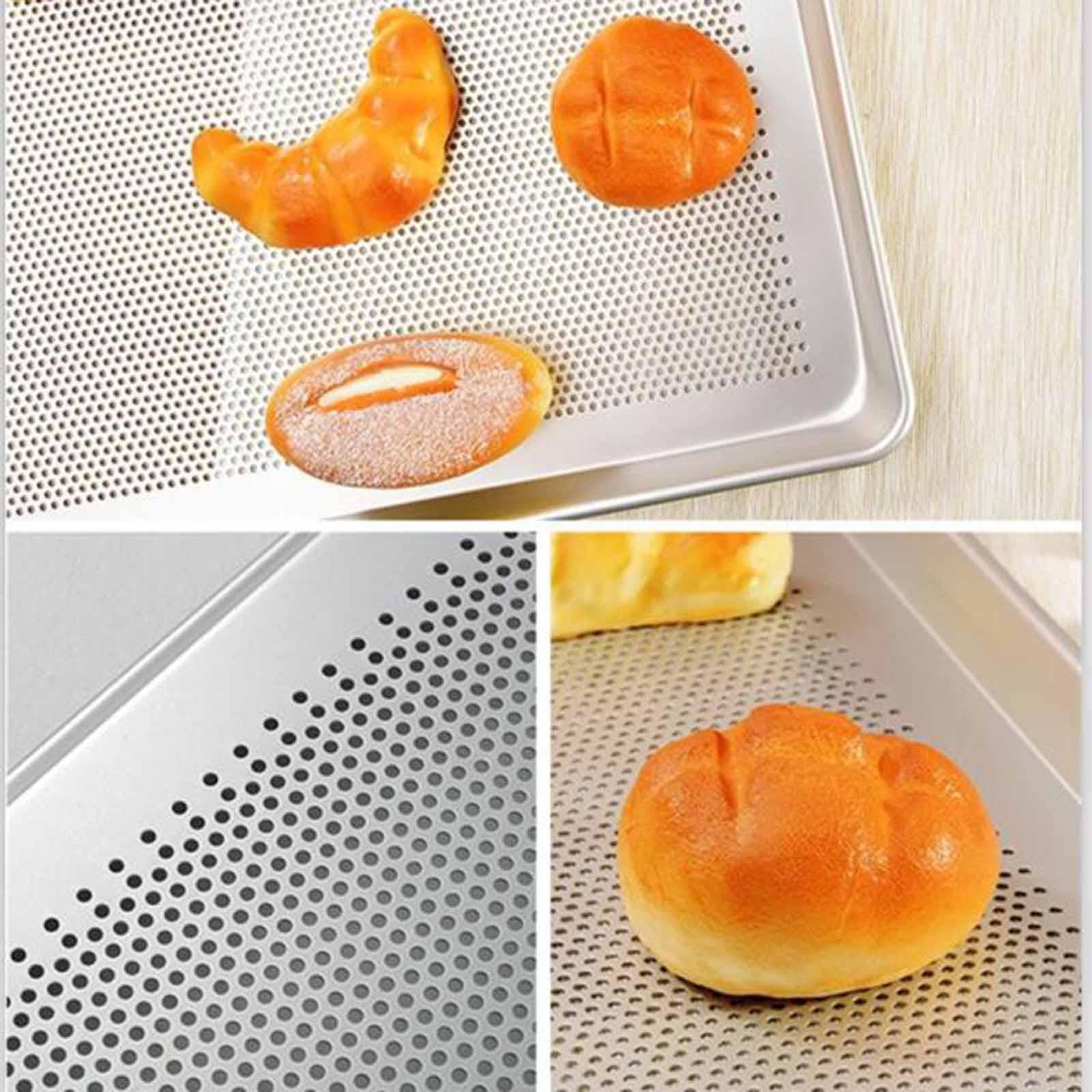 hejhncii Perforated Baking Sheet Pan Perforated Cake Pan Commercial Bakery Equipment Cake Pans Aluminum Alloy Material for Baking